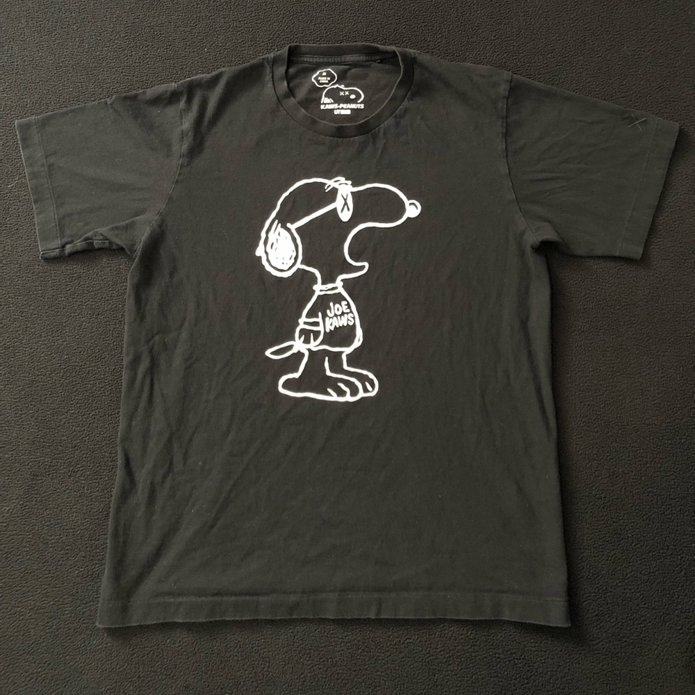 KAWS x Uniqlo x Peanuts Joe Kaws Yawn Tee Black